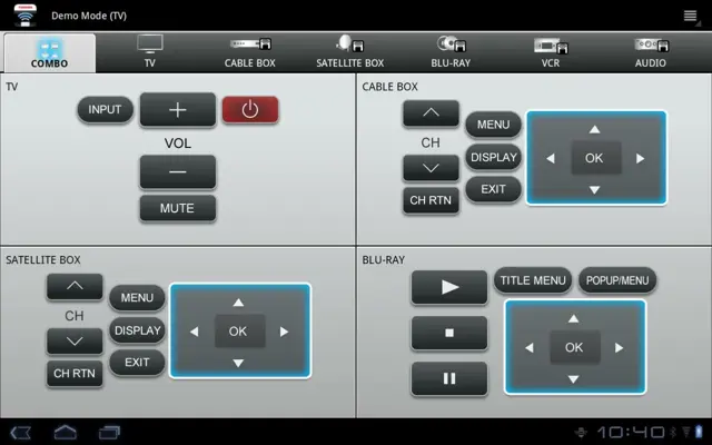 Toshiba A/V Remote android App screenshot 2